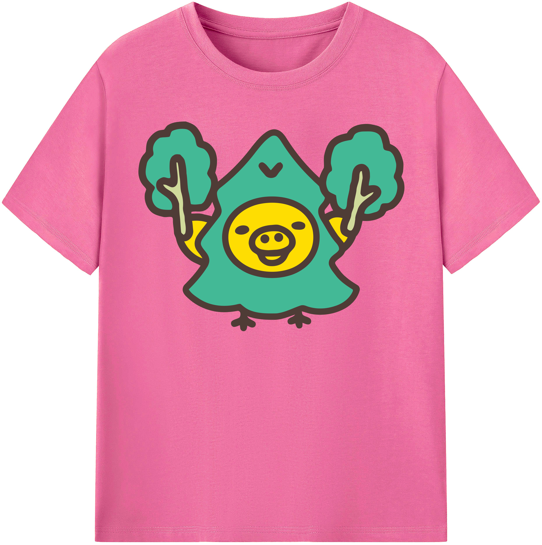 （画像用） リラックマ リラックマ キイロイトリ Rilakkuma Korilakkuma Kiiroitori レディースカジュアルプリントTシャツ（綿100％）